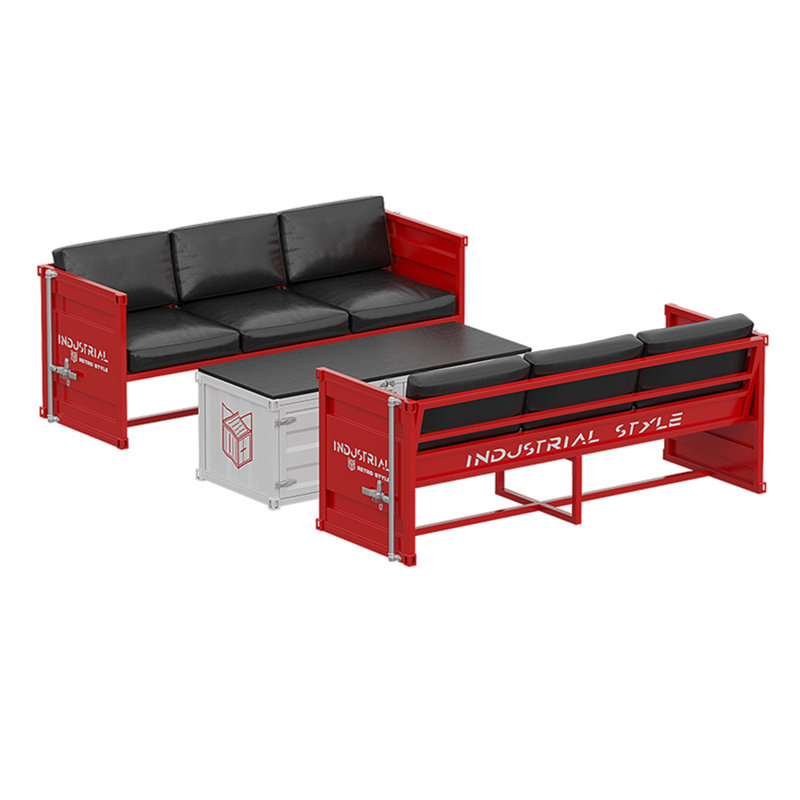Ensemble de salle à manger rectangulaire L 55,2 po x l 23,7 po Kristalle, Rouge, Blanc / noir