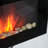 28.5" 1500W Electric Wall-Mounted Fireplace With Flame Effect, 7 Color Background Light, Black