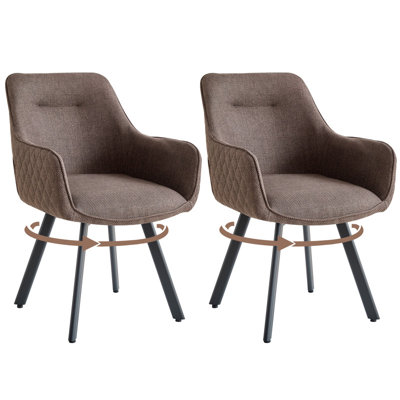 Linen Blend Upholstered Armchair
