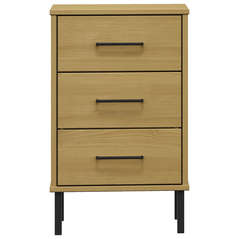 40cm W Bedside Table, Brown