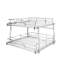 2-Tier Pull-Out Cabinet Organizer, 16.97"W x 21.22"D Sliding Storage Drawers, Durable Steel Construction with Chrome Finish, Ideal for Kitchen, Bathroom, or Pantry Organization-1117495881