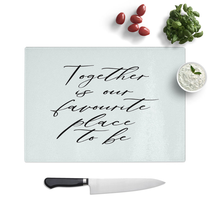 Together Is Our Favourite Place to Be Chopping Board, 20cm W x 28.5cm L
