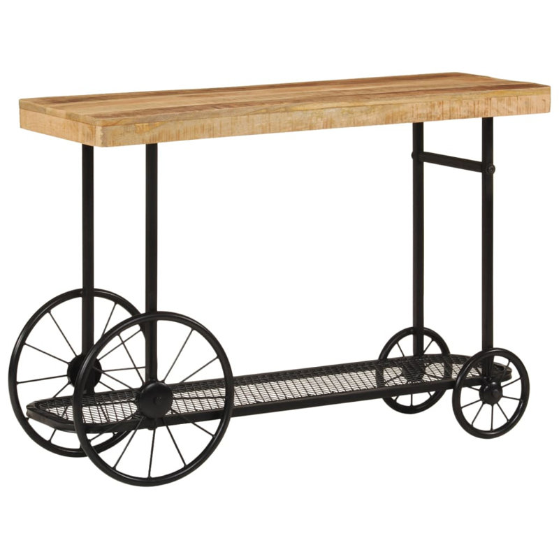112cm Solid Wood Top Console Table