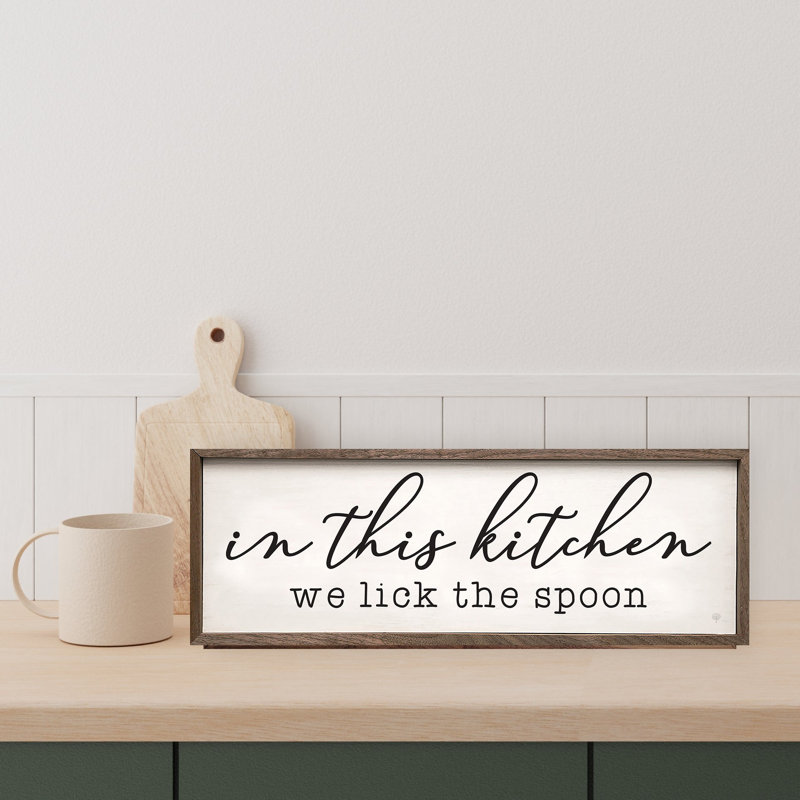 We We Lick The Spoon - blanc, H 16 po x l 48 po