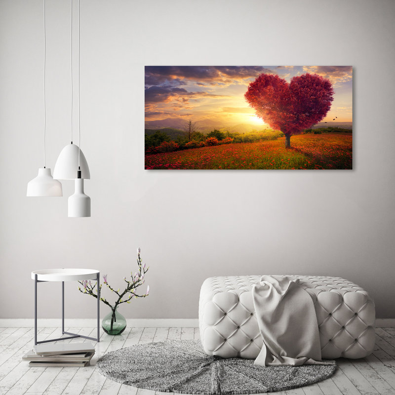 Tree Field Heart - Wrapped Canvas Print