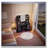 43.2" Vanity Desk with LED Mirror and Lights Storage Shelves and Stool for Bedroom-1866635233