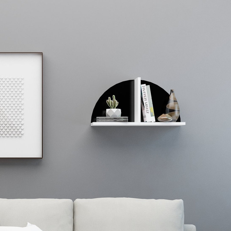 Tablette décorative 2 pièces Abderrahman, Noir et blanc