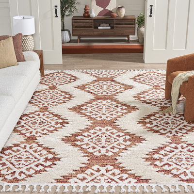 Demartino Southwestern Orange/Ivory Area Rug