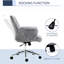 Chaise de bureau rembourrée en microfibre, grise, réglable en hauteur, inclinable et rembourrée, incluse