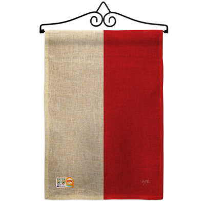 Double Sided 18.5'' H x 13'' W Burlap Flag Set