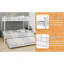 Lit superposé en fer carré durable avec rails de sécurité, look minimaliste moderne, idéal pour une chambre d'enfant, une chambre d'amis ou un espace commun, assemblage facile et performance durable-121061206-121061205