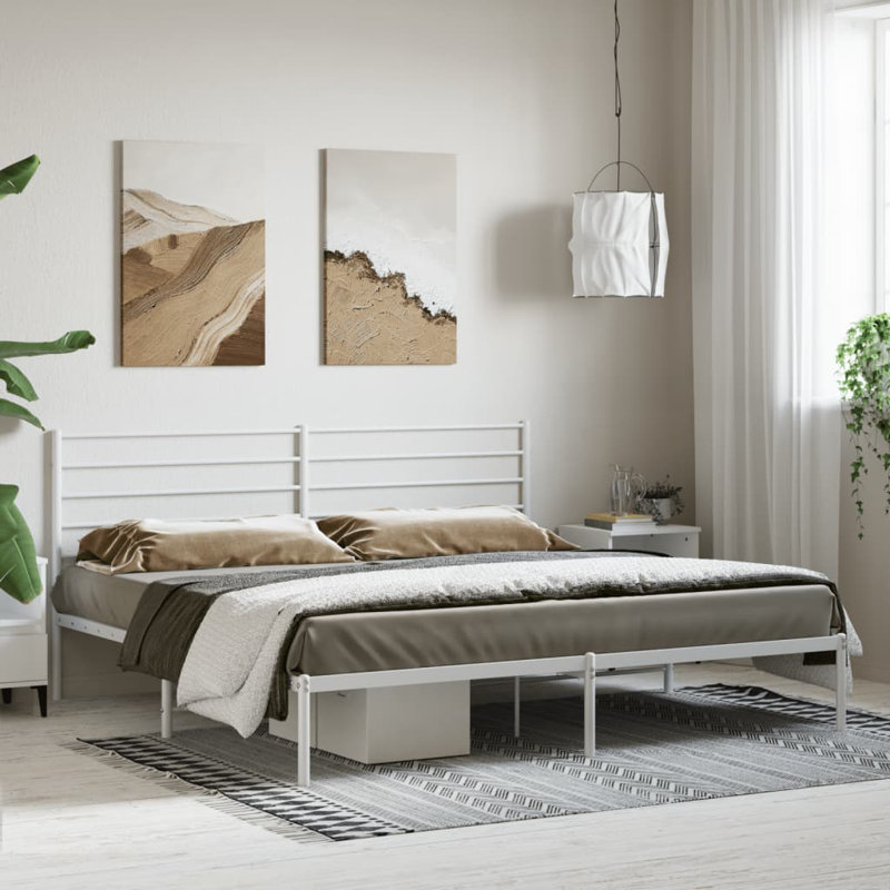 Makahla Bed, White, 150 x 200cm 