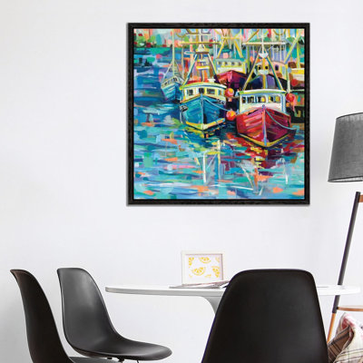 Stonington Docks 1 Piece Painting on Canvas