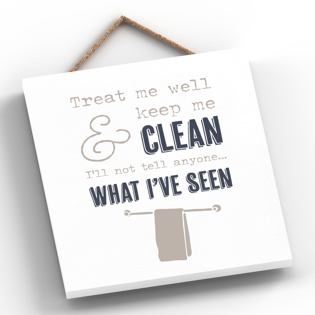 Vivid Squid Wholesale Keep Me Clean - No Frame Print on Wood