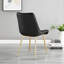 Palermo Velvet Modern Dining Chairs with Tapered Metal Legs & Quilted Diamond Stitching-160356444-246538768