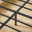Structure de lit rustique en bois ondulé avec lignes courbes, sans sommier tapissier, robuste et élégante pour les chambres modernes-1068705520