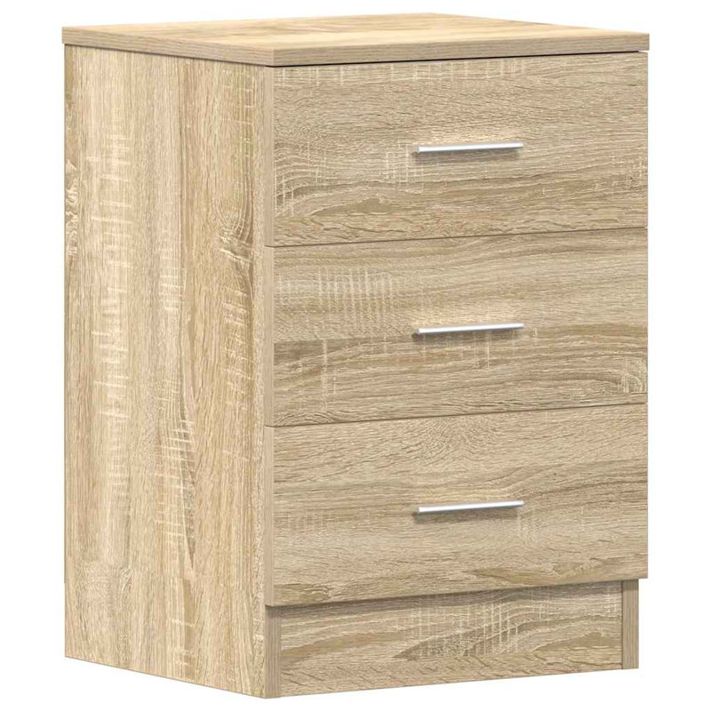 38cm W Bedside Table, Natural, Set of 2