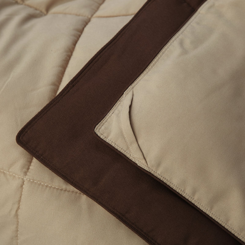 3pc Comforter Set - All Season Reversible Down Alternative Comforter with Two Shams - Breathable, Soft, Fluffy
