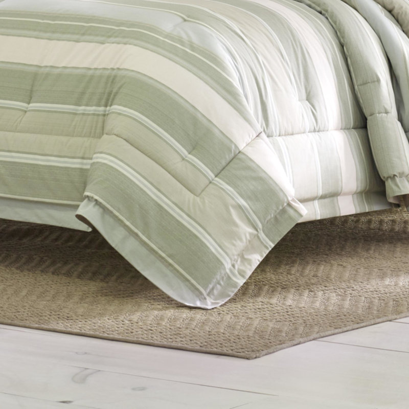 Ensemble d'édredon réversible en coton Serenity, Édredon pour grand lit + 2 taies décoratives sta