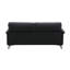 Causeuse en cuir noire L 83 po Olegs