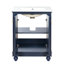 Meuble-lavabo moderne de 24 po de conception simple et élégante avec rangement à fermeture en douceur, tablette réglable, meuble-lavabo avec lavabo en céramique-45255495