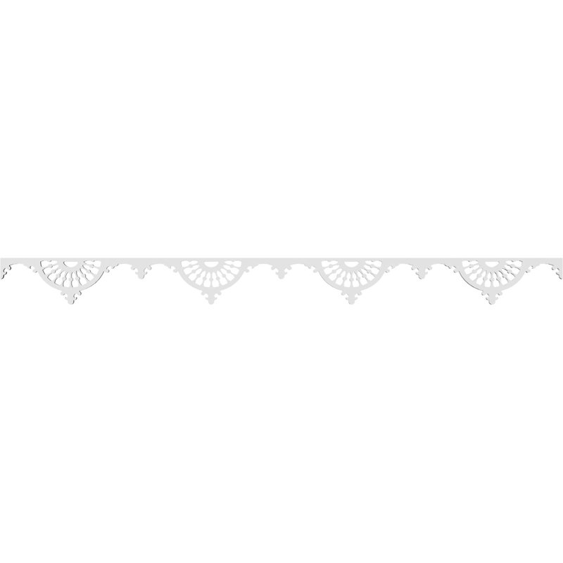 Garniture de roulement en PVC de qualité architecturale, H 4 po x L 48 po x P 0,63 po