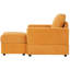 Chaise modulaire classique en velours côtelé jaune avec fauteuil d'appoint de salon confortable-1535173784
