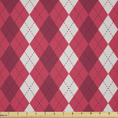 Darrett Rhombuses and Crossing Lines in Tones Multi-Purpose Fabric