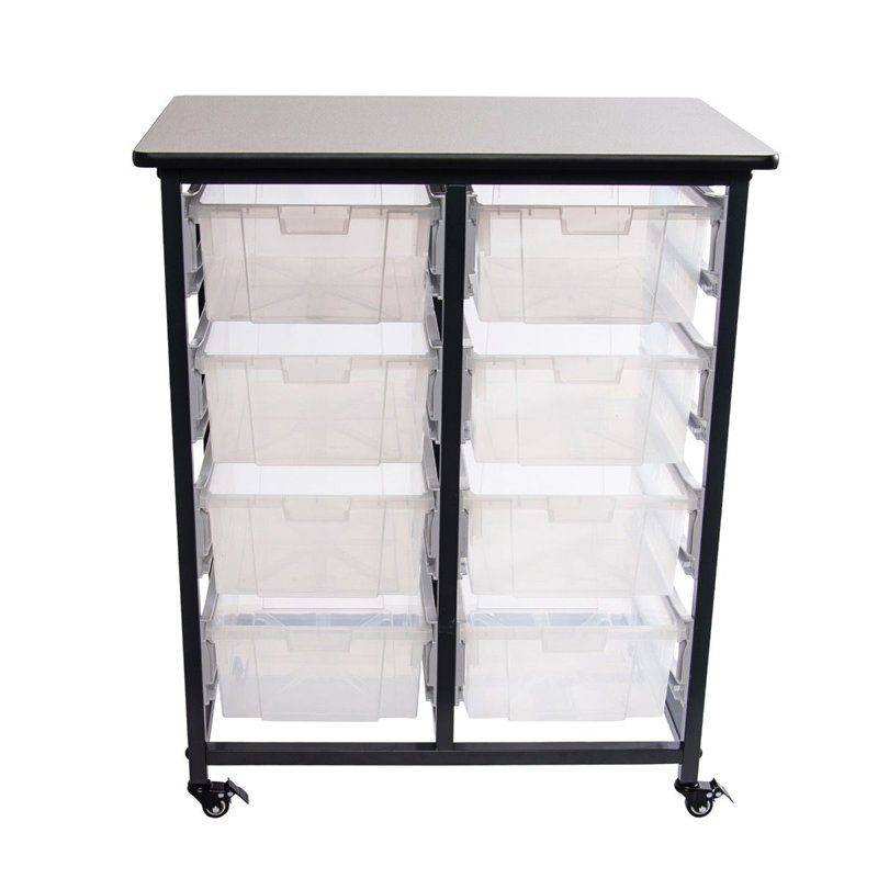 Commode de rangement 8 tiroirs Garlington, Transparent
