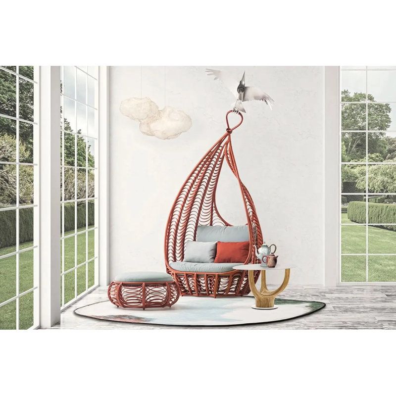 Lasso Outdoor Ottoman, Pale Gray, Spectrum Dove