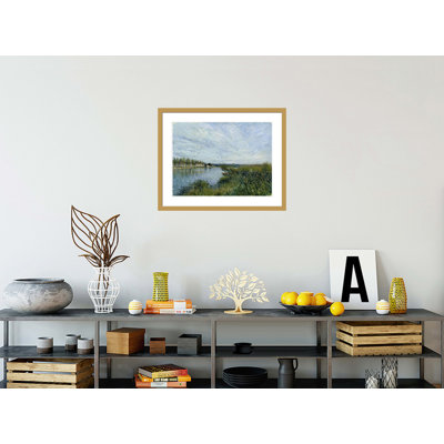 «View of Saint-Mammes» par Alfred Sisley, impression giclée sur cadre