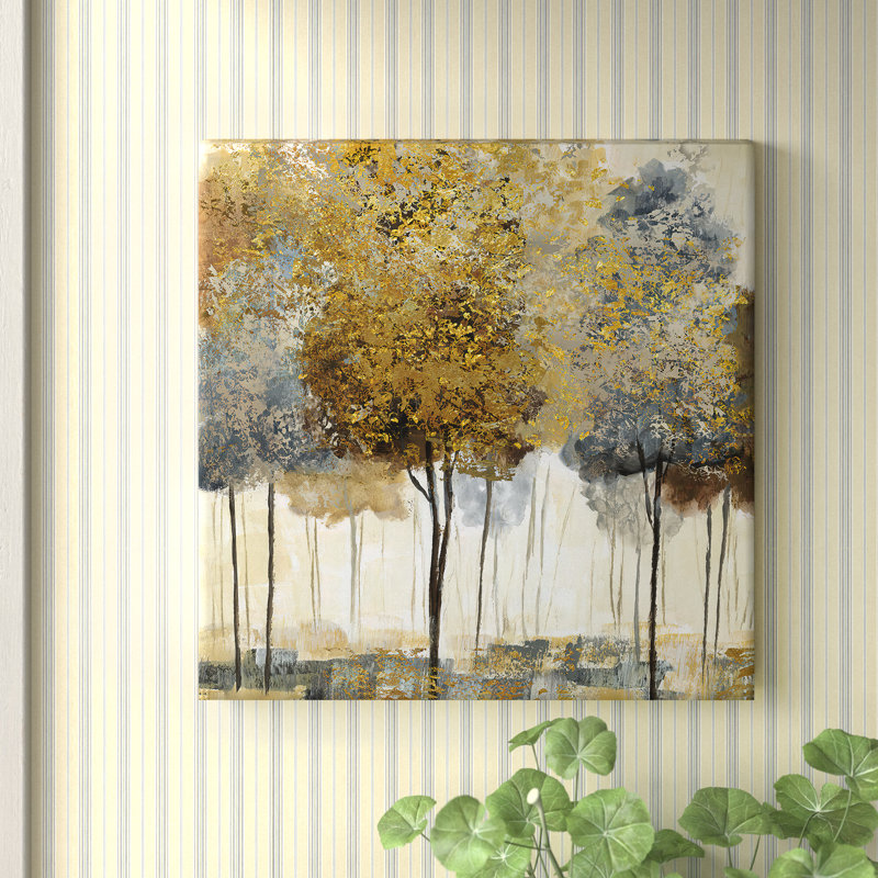 «Metallic Forest I», reproduction sur toile tendue, H 16 po x l 16 po x p 1,5 po