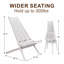 Chaise longue pliante d'extérieur Lashawn en bois d'acacia - Blanc vieilli-2095246256-2095246258