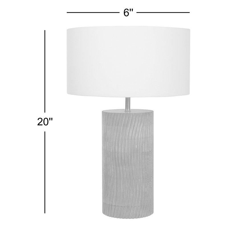 Lampe de table brune 20 po Mercuri, Fuchsia blanc