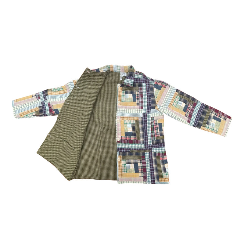 Veste en coton Wild Goose Log Cabin Patchworked, 3X