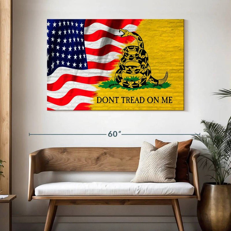 Borges Gadsden et le drapeau américain, H 32 po x l 48 po