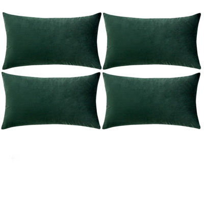 Set Of 4 Throw Pillow Velvet Cushion Covers