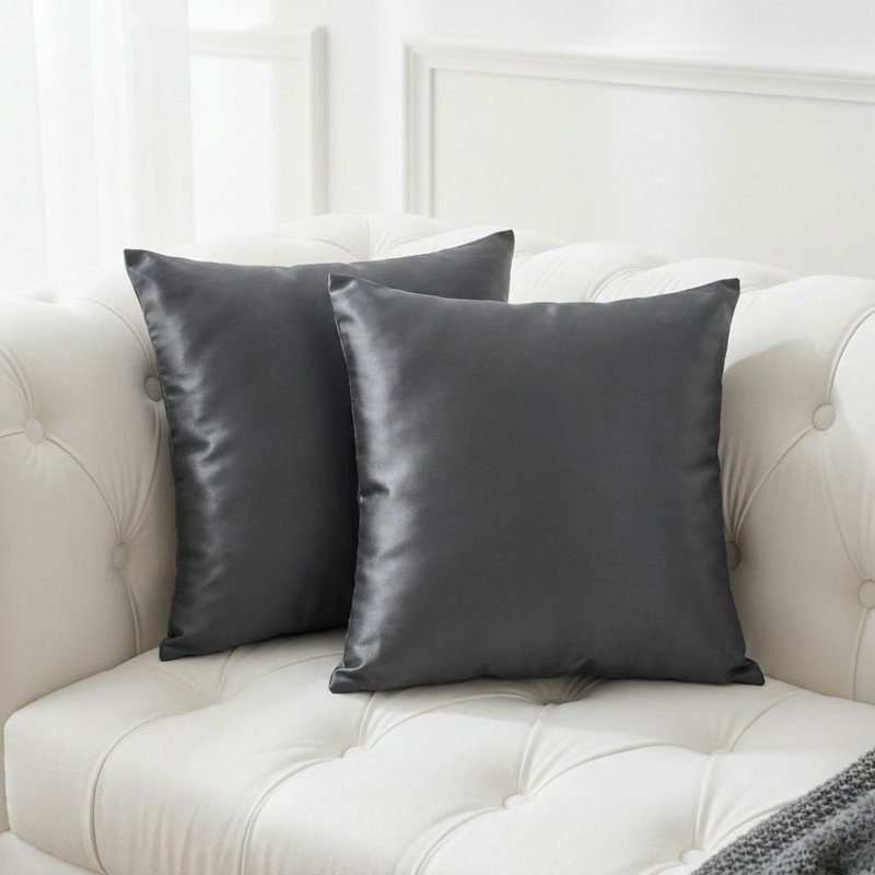 Gold Cushion Cover, Grey