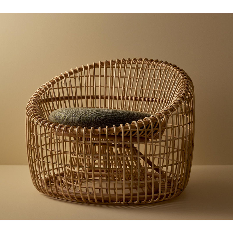 Nest Papasan Chair with Cushions, Gray
