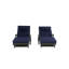 Ensemble de 2 chaises longues d'extérieur en osier avec coussins, chaise longue inclinable en osier-1407562234