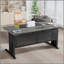 Bureau de direction en L de 63 pouces avec classeur, grand bureau moderne avec tiroirs, tablettes et rangement, poste de travail en coin pour la maison et le bureau