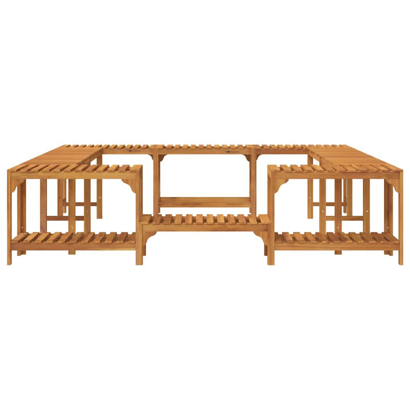 Hot Tub Surround Brown Solid Acacia Wood, 55.5cm H x 230cm W x 230cm D