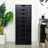 Tall Narrow 9-Drawer File Cabinet for Office Organization, 13.8" Wide Vertical Storage Tower with Smooth Glide Drawers, Strong Capacity for Documents & Supplies, Modern Space-Saving Design-1270544001