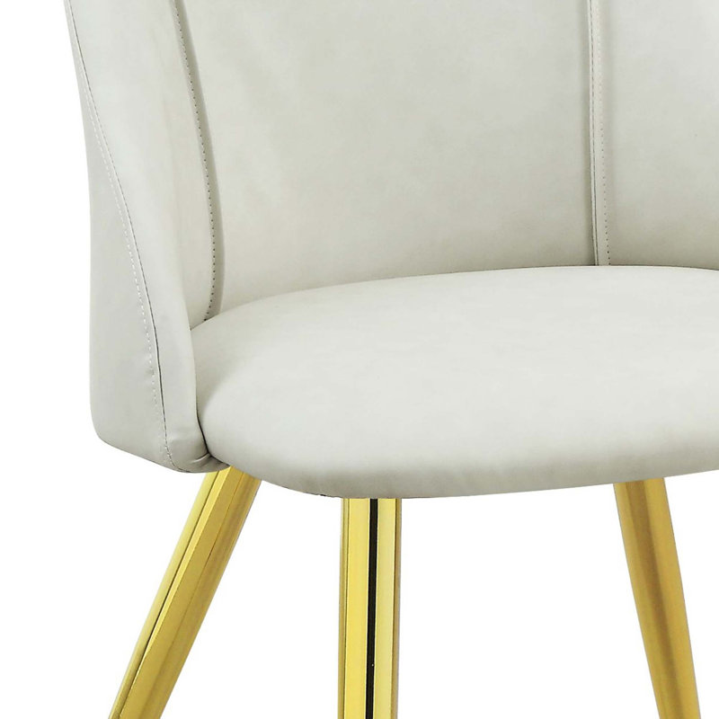 Chaise d'appoint en cuir synthétique Gaines
