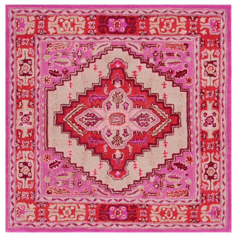 Blokzijl Hand Tufted Wool Oriental Rug, Square 5'