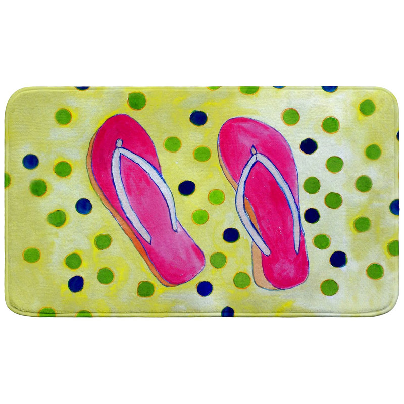 Flip Flops Bath Mat, 30" L x 18" W