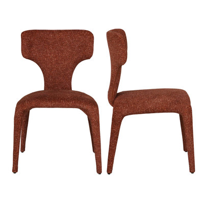 Upholstered Dining Chairs Curved Backrest