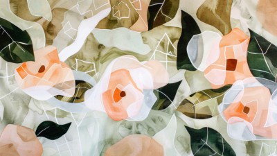 Blossoms in Harmony Print, Size, Format, Frame Color