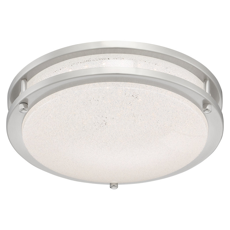 Serife Acrylic Flush Mount, 3.5" H x 12" W x 12" D