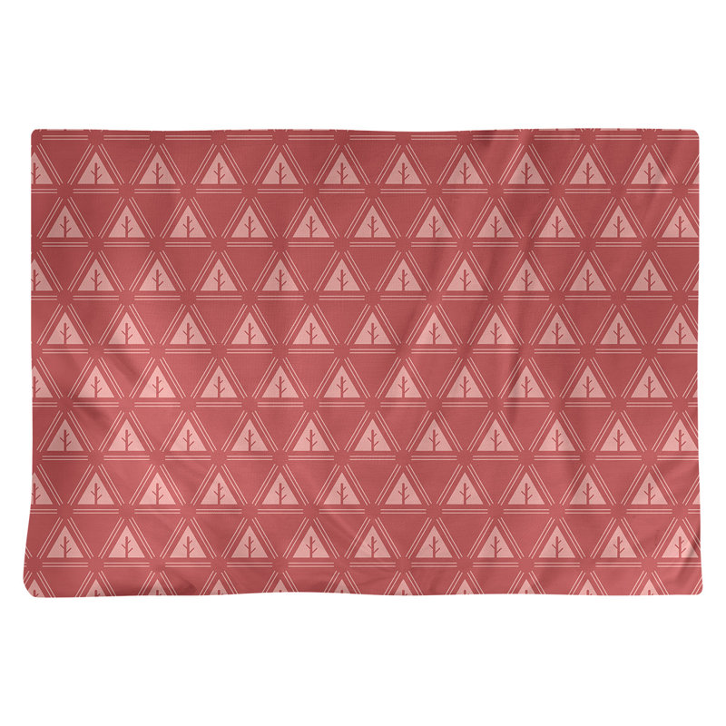 Récapitulatif de coton 18" classique à arbre minimaliste Barbra, Rouge foncé, Polyester